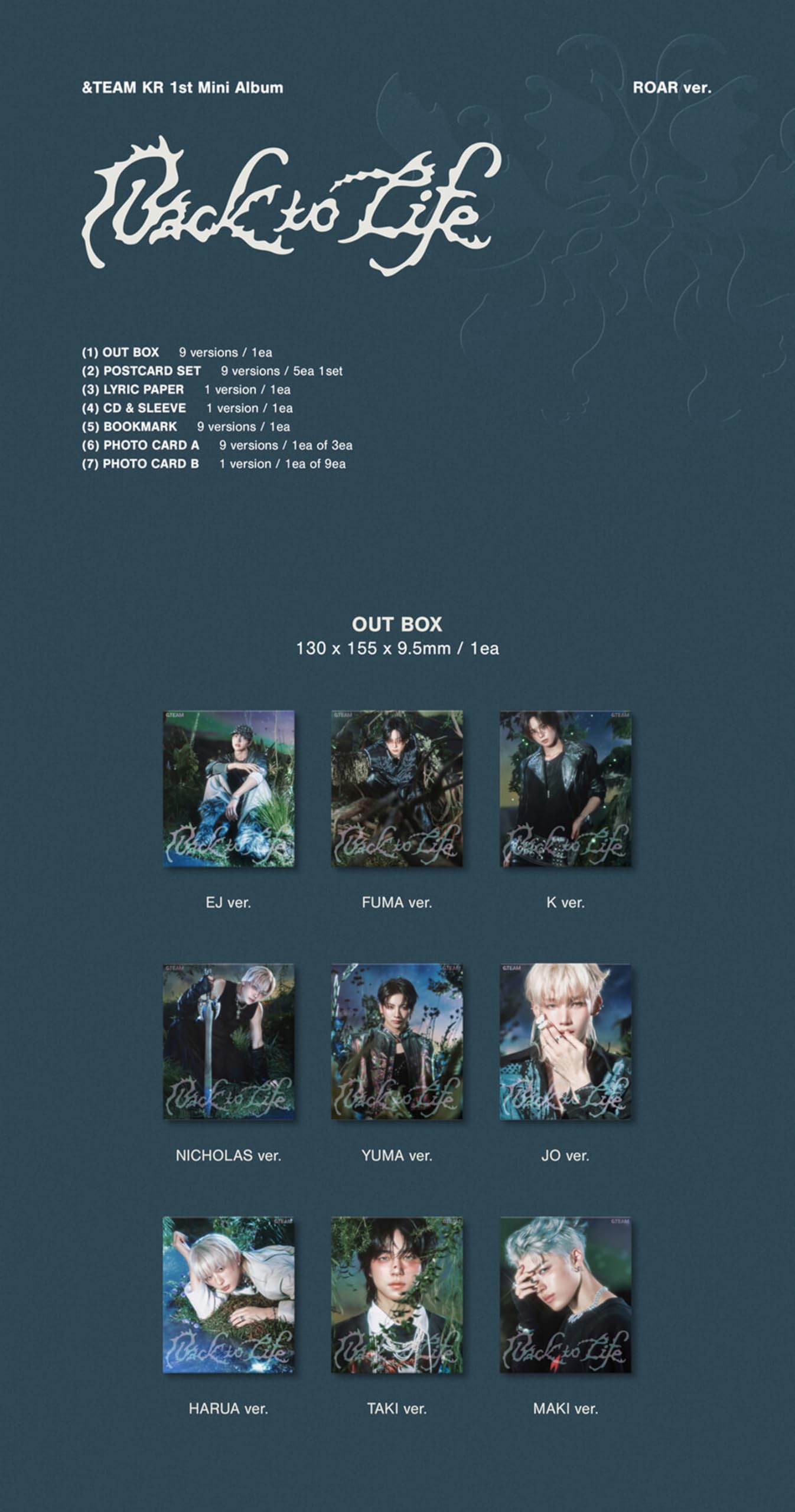 Amazon.com: &TEAM Back to Life KR 1st Mini Album with Tracking